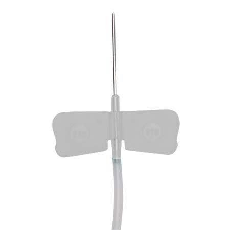 Full view of Butterfly Needle 19G Beige With 300Mm Tubing