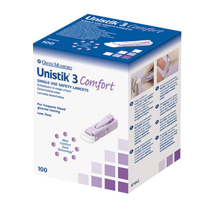 Unistik 3 Lancets Comfort 100 Pack