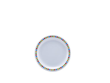 Genware Melamine 6.25" Plate- Coloured Circle 12 Pack