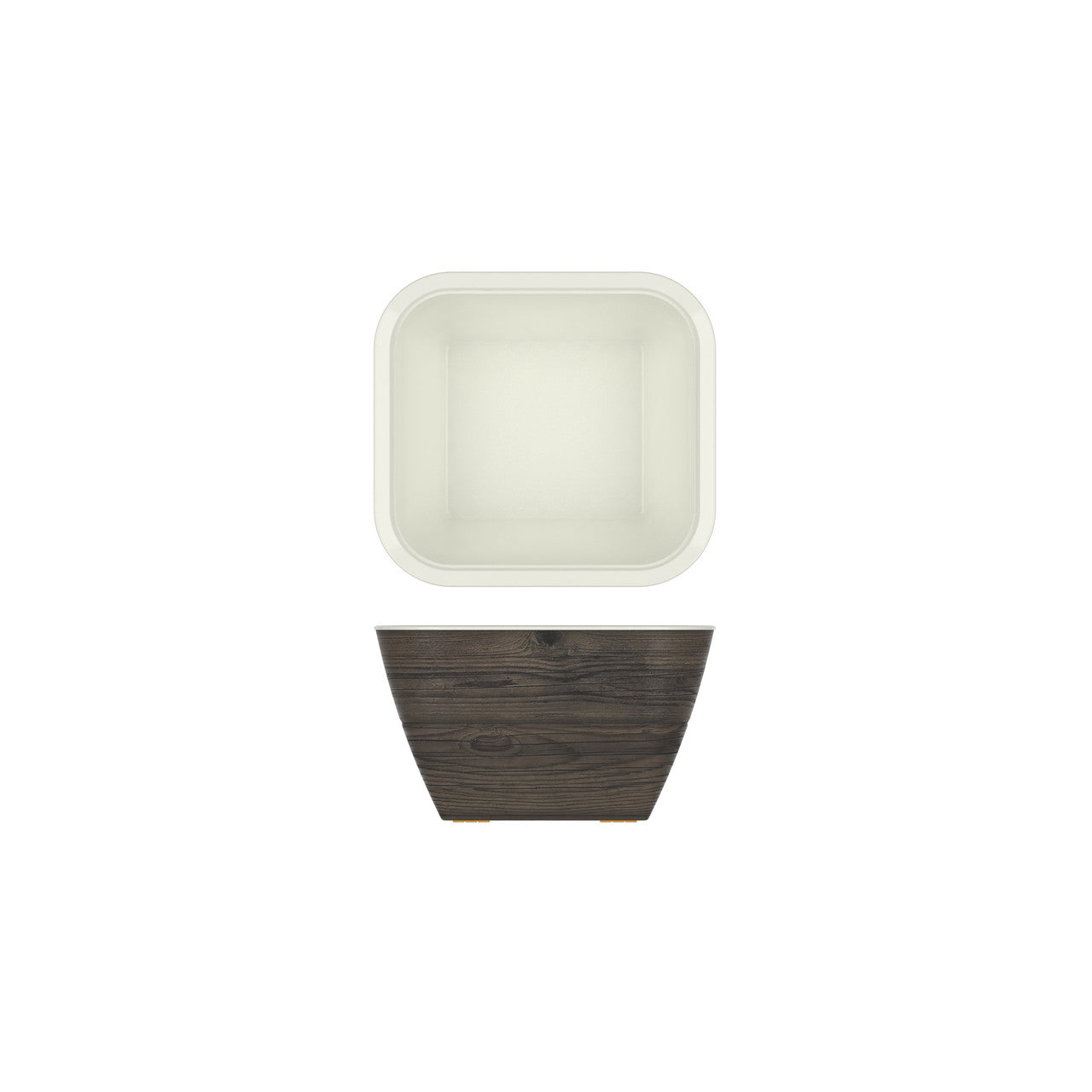 Oak/White New Haven Melamine GN1/6 Deep Dish 17.6 x 16.2 x 10cm