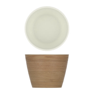 Light Oak/White New Haven Melamine Bowl 26.5 x 20cm
