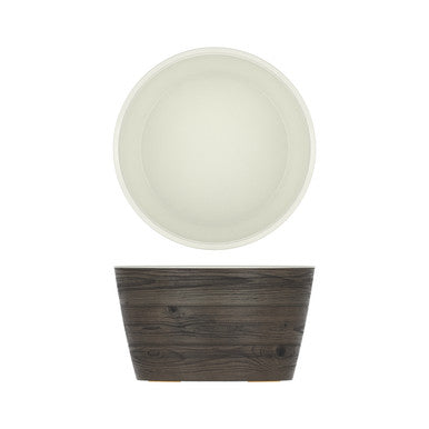 Oak/White New Haven Melamine Bowl 26.5 x 15cm