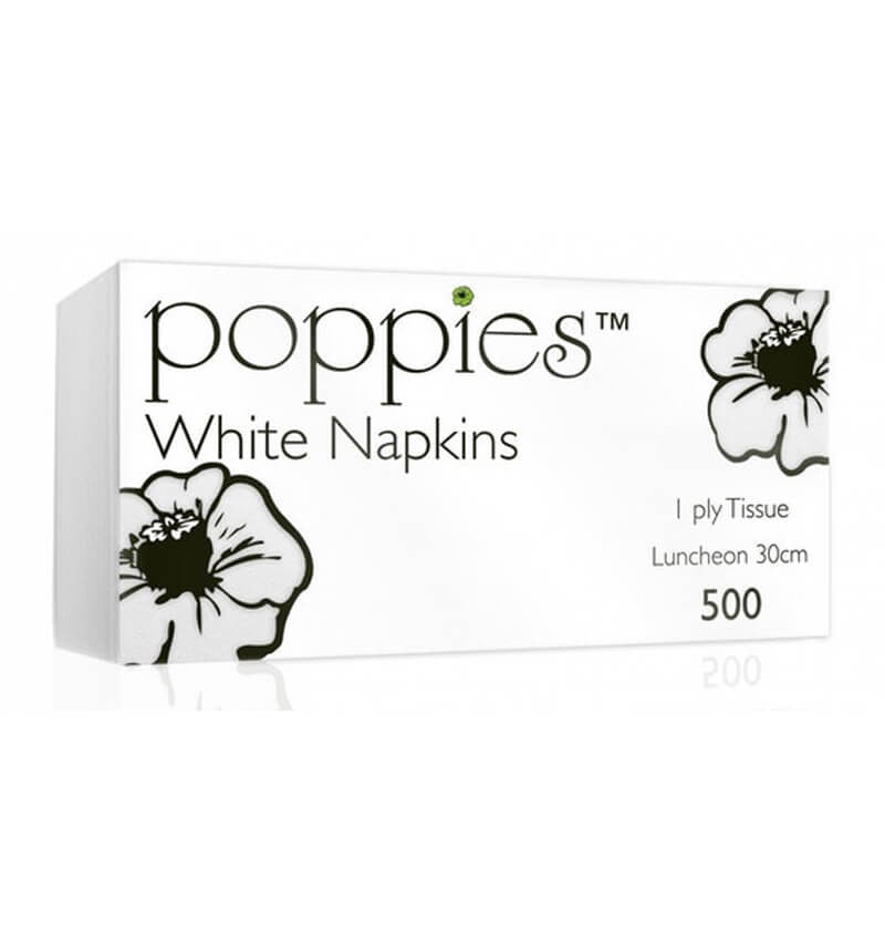 1 Ply White Paper Napkin 30 x 30cm 5000 Pack