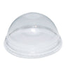 50 Pack RPET Domed Lid With No Hole For 12oz Clear Cold Cup