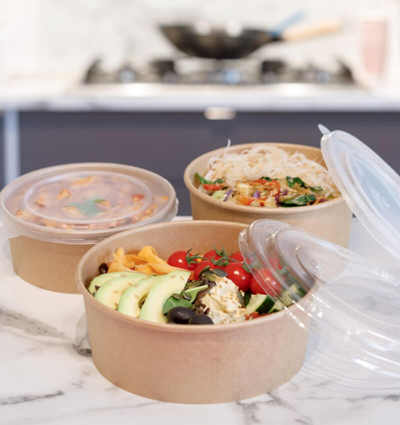 Kraft Round Deli Bowls 1300ml