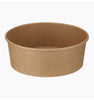 50 Pack Compostable Round Kraft Takeaway Containers 1300ml