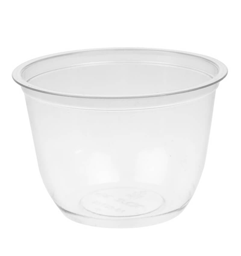 50 Pack Recyclable PET Dessert Pots Wide 200ml