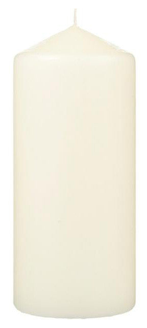 6 pack Ivory Pillar Candles  68 x 200mm