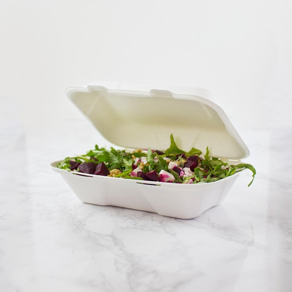 Vegware Bagasse Clamshells Heavyweight Large 9x6in HW-VA-SH89