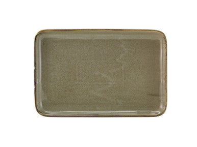 Terra Porcelain Grey Rectangular Platter 30 x 20cm 3 Pack