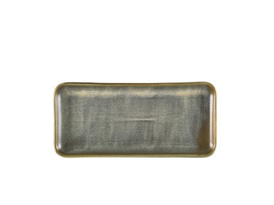 Terra Porcelain Matt Grey Narrow Rectangular Platter 27 x 12.5cm 6 Pack