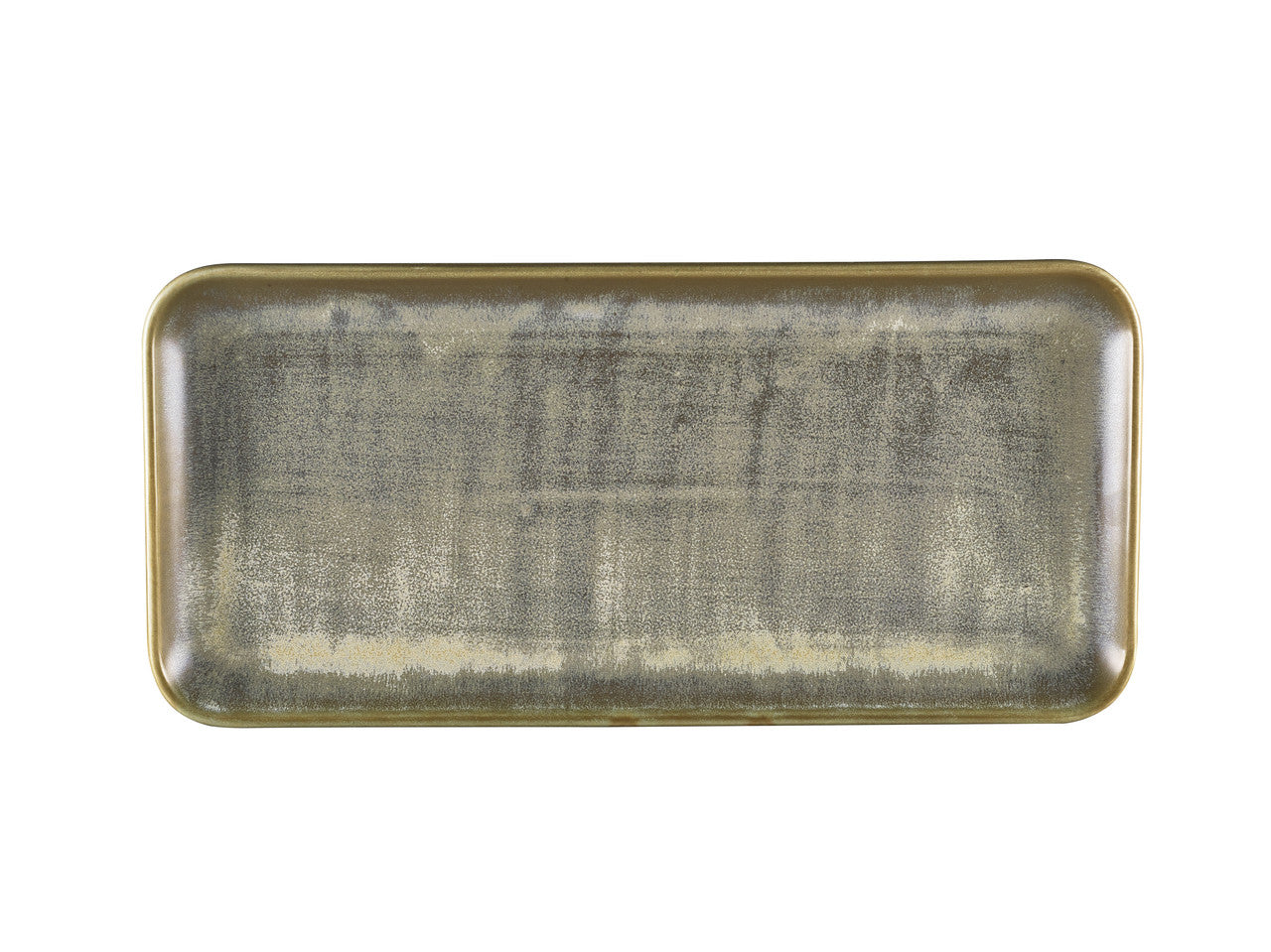 Terra Porcelain Matt Grey Narrow Rectangular Platter 36 x 16.5cm 3 Pack
