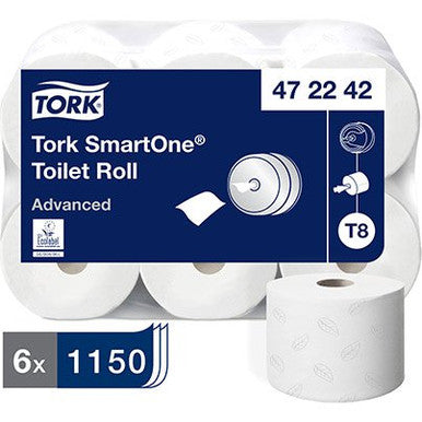 Tork T8 SmartOne Advanced 2Ply Toilet Roll 6 Pack 472242