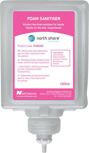 North Shore  Instant Sanitiser Alcohol Free Foam 1000ml
