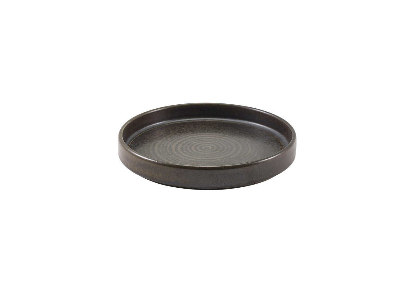 Terra Porcelain Black Presentation Plate 18cm 6 Pack