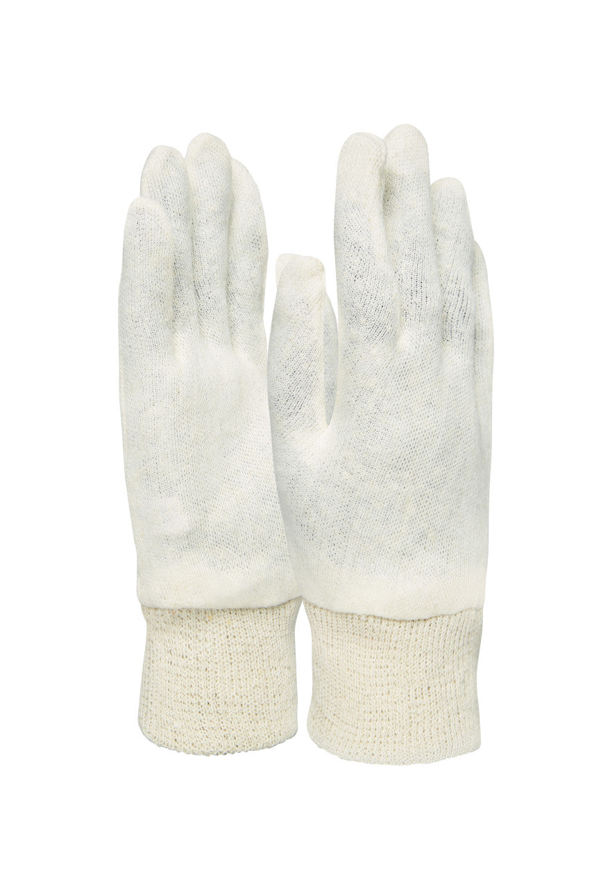 Knitted Stockinette Polycotton Die Gloves 20 Pack