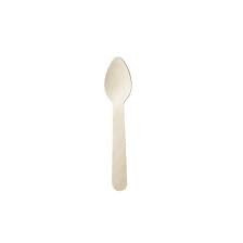 Full shot of Biodegradable Disposable Wooden Cutlery Tea Spoons.