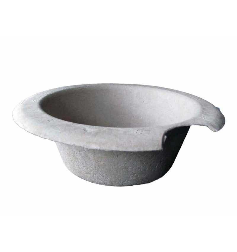 Disposable Pulp Commode Pan 1.7Ltr  side top view