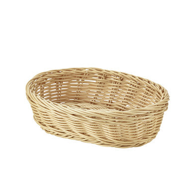 Oval Polywicker Basket 22.5 x 15.5 x 6.5cm 6 Pack