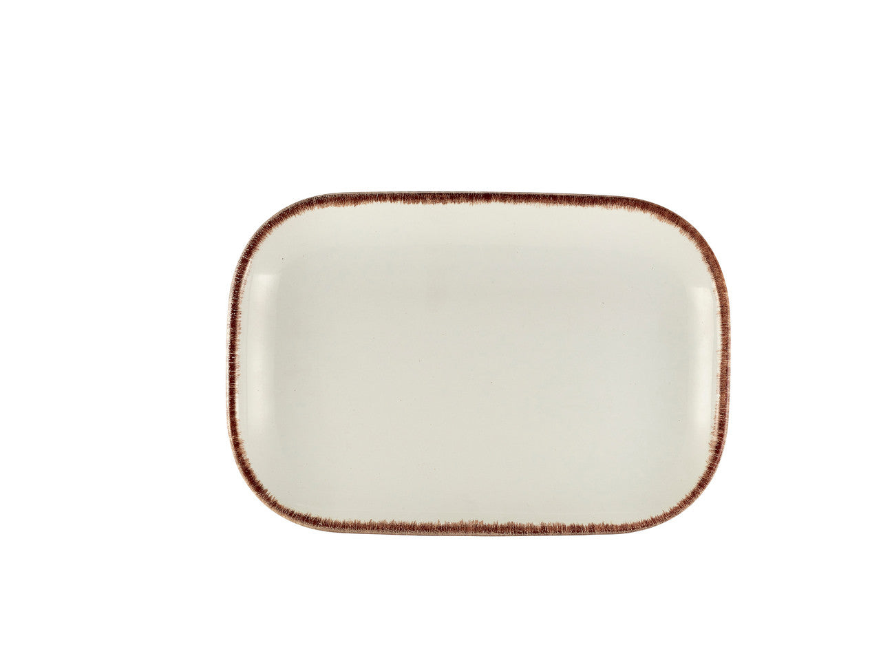 Terra Stoneware Sereno Brown Rectangular Plate 29 x 19.5cm 6 Pack