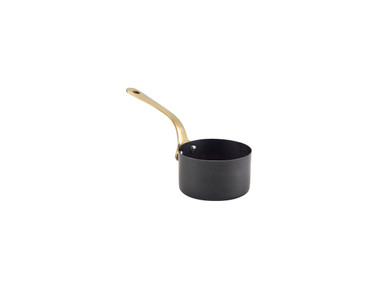 GenWare Black Vintage Steel Mini Sauce Pan 7.8 x 4.5cm 6 Pack