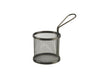 Black Serving Fry Basket  Round 9.3 x 9cm 6 Pack