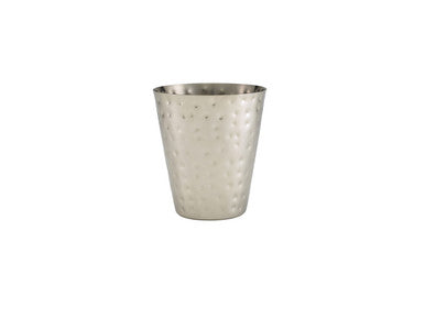Hammered Stainless Steel Conical Serving Cup 9 x 10cm 12 Pack