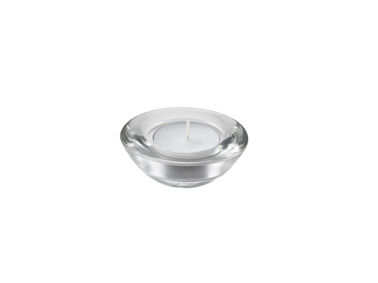 Genware Glass Round Tealight Holder 75mm Dia 12 Pack Group Image