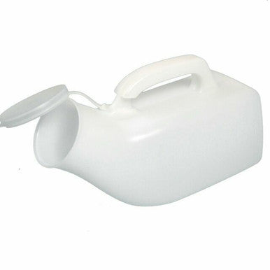 Plastic Male Urinal Bottle And Lid With Handle