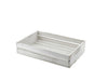 Genware White Wash Wooden Crate 35 x 23 x 8cm