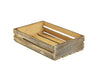 Genware Dark Rustic Wooden Crate 35 x 23 x 8cm