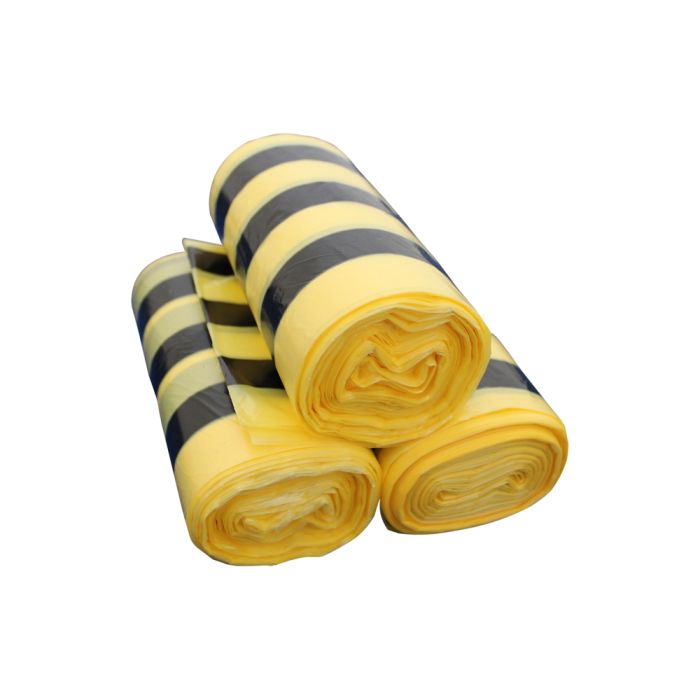 Clinical Waste Sack - Yellow Tiger Stripe 30 Litre