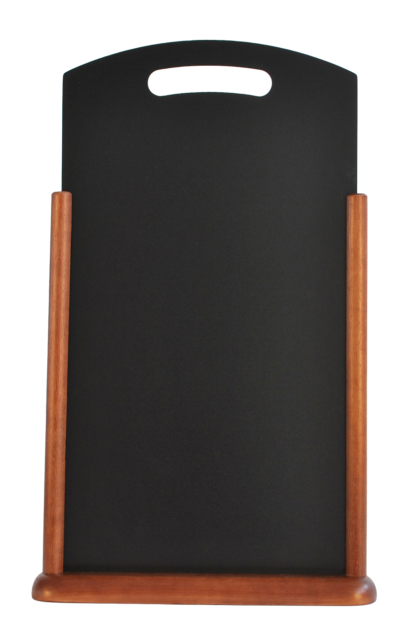 Large Table Chalk Board Dark Wood 21X45cm