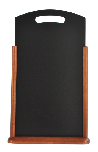 Large Table Chalk Board Dark Wood 21X45cm