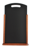 Large Table Chalk Board Dark Wood 21X45cm