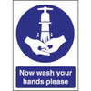 Vogue Now Wash Your Hands Sign W187
