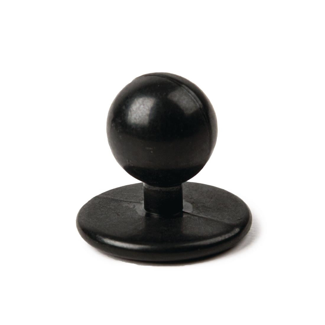 Whites Stud Buttons Black (Pack of 12) A016