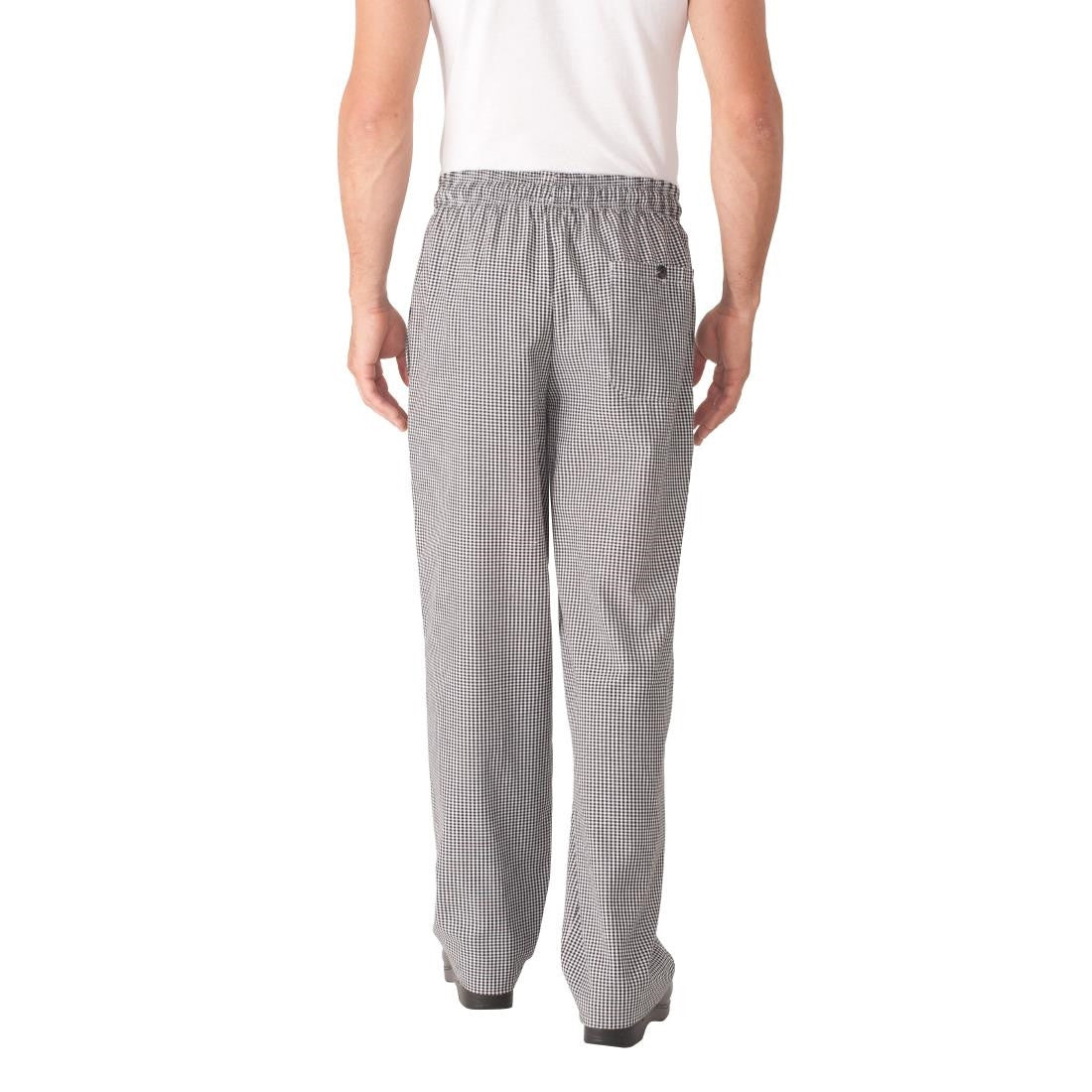 Chef Works Essential Baggy Pants Small Black Check S A026-S
