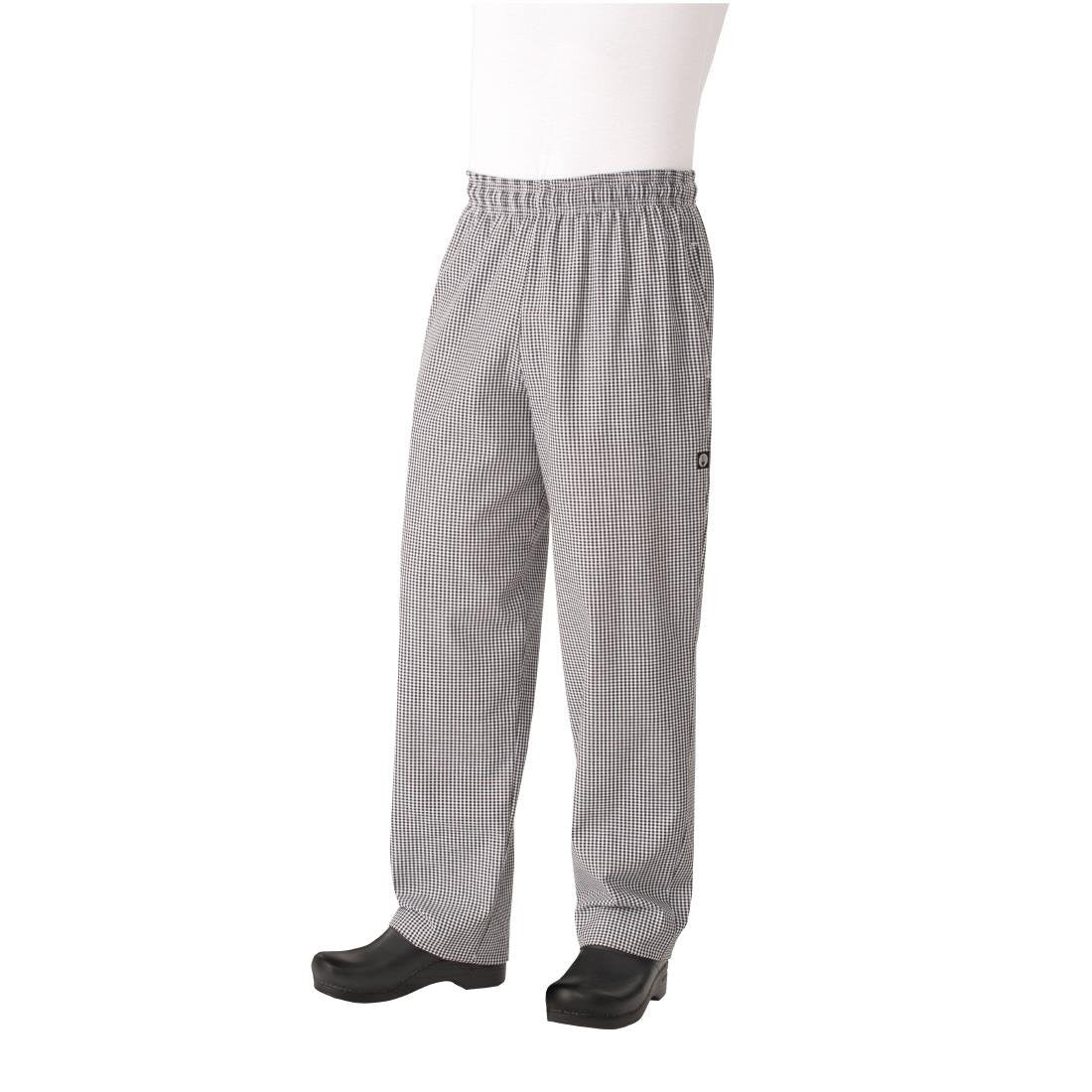 Chef Works Essential Baggy Pants Small Black Check 2XL A026-XXL