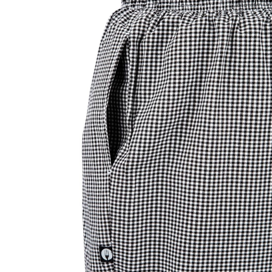 Chef Works Essential Baggy Pants Small Black Check 2XL A026-XXL