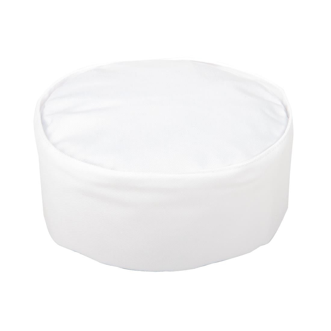 Whites Chefs Unisex Skull Cap Polycotton White - L A203-L