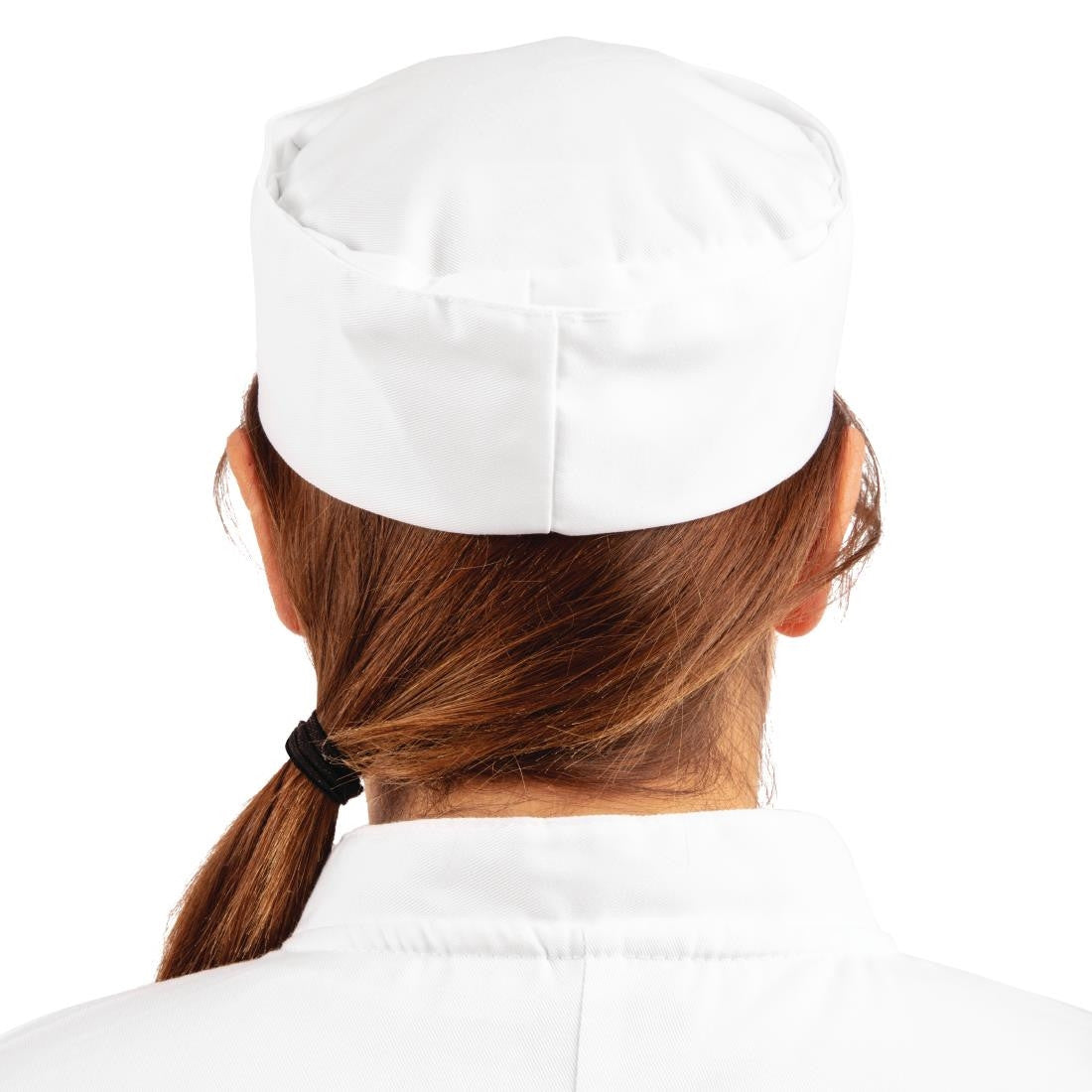 Whites Chefs Unisex Skull Cap Polycotton White - XL A203-XL