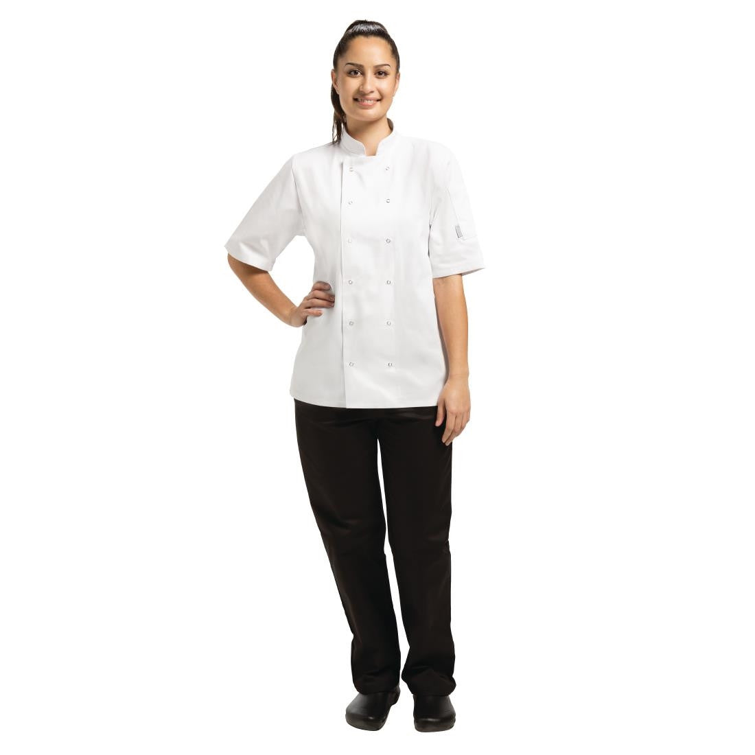 Whites Vegas Unisex Chefs Jacket Short Sleeve White XS A211-XS