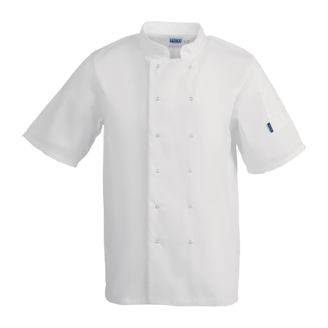 Whites Vegas Unisex Chefs Jacket Short Sleeve White XXL A211-XXL