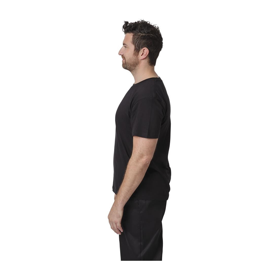 Unisex Chef T-Shirt Black 3XL A295-3XL