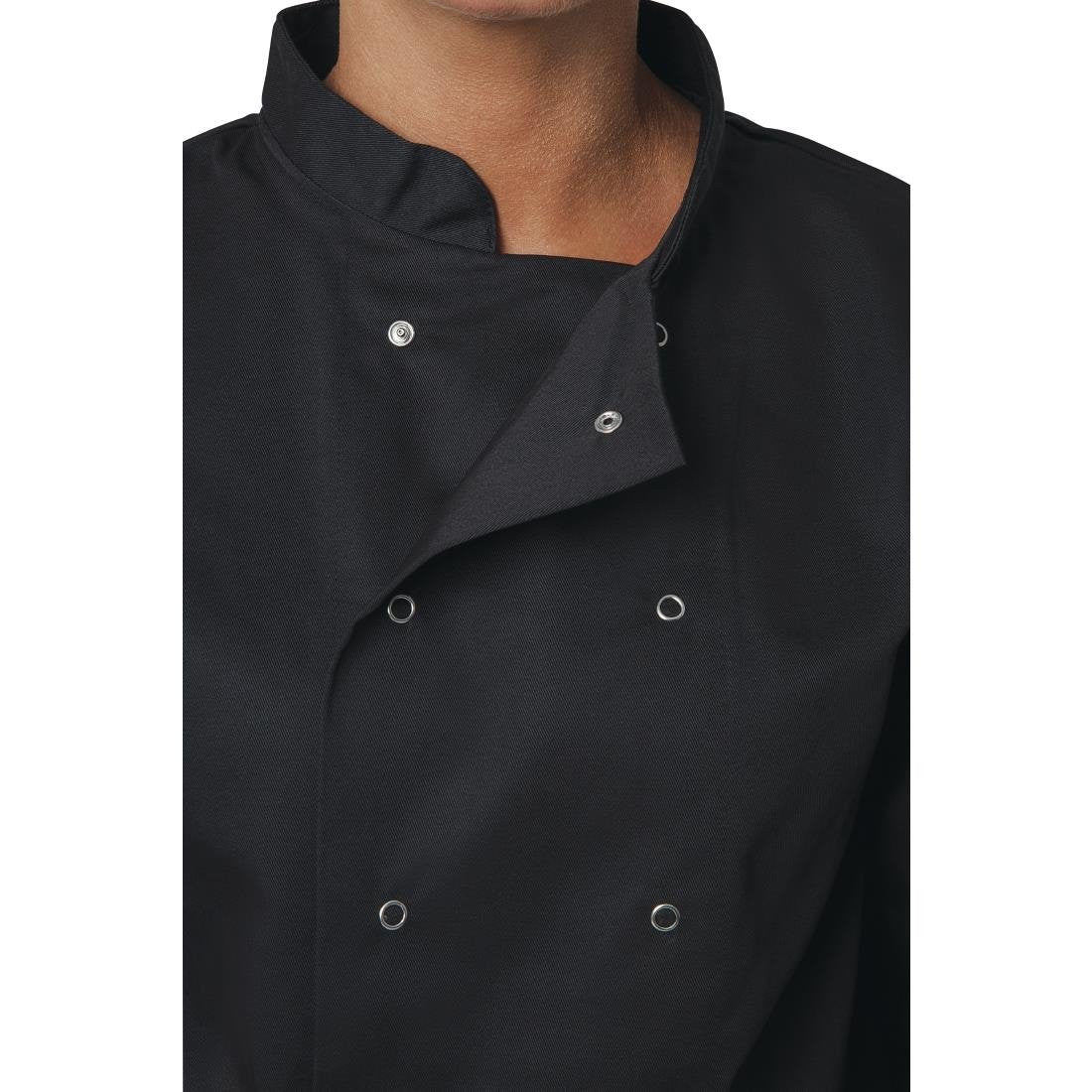 Whites Vegas Unisex Chefs Jacket Long Sleeve Black XXL A438-XXL