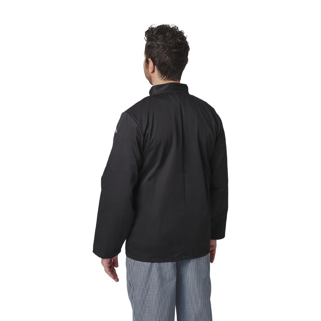 Whites Vegas Unisex Chefs Jacket Long Sleeve Black XL A438-XL