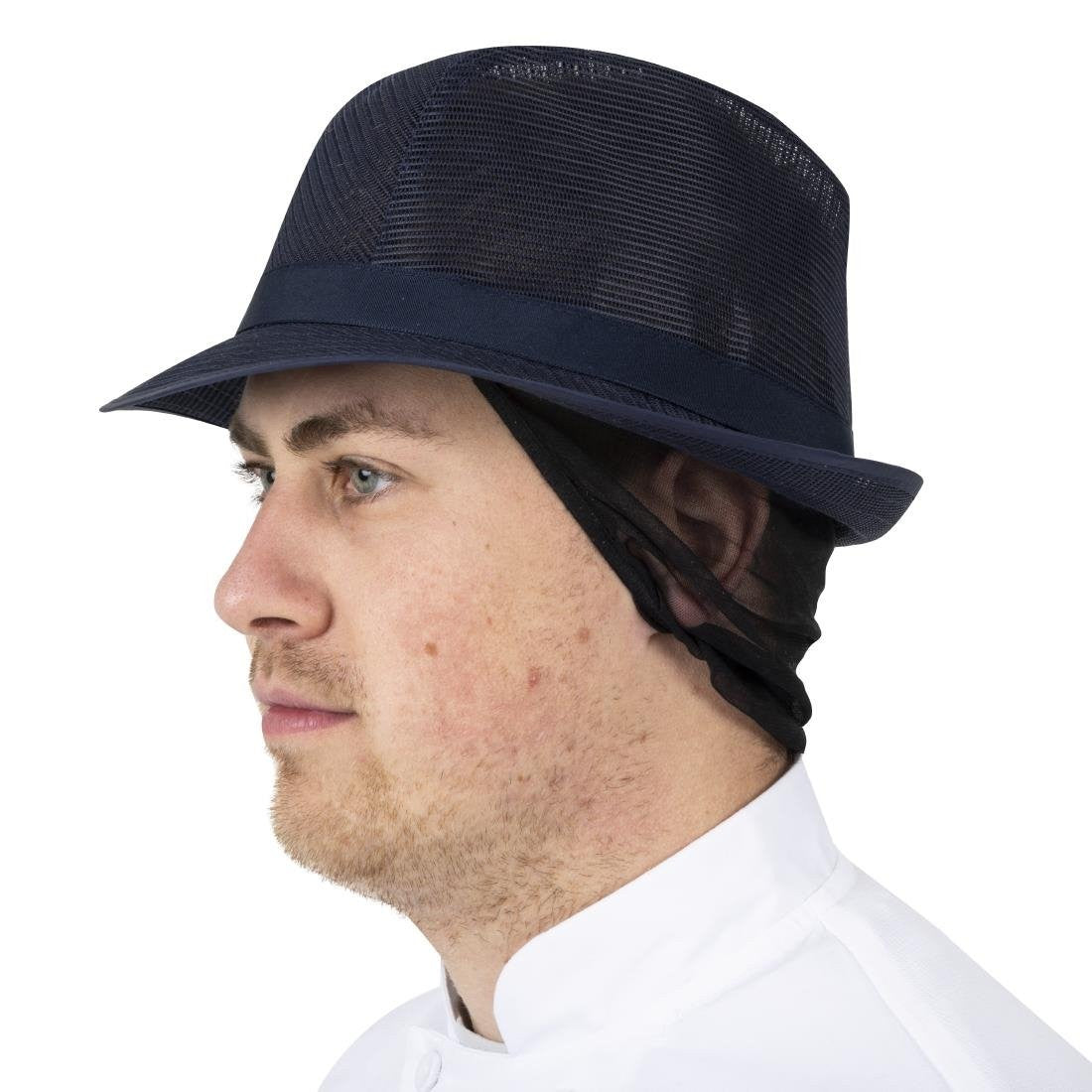 Trilby Hat with Snood Navy Blue S A654-S
