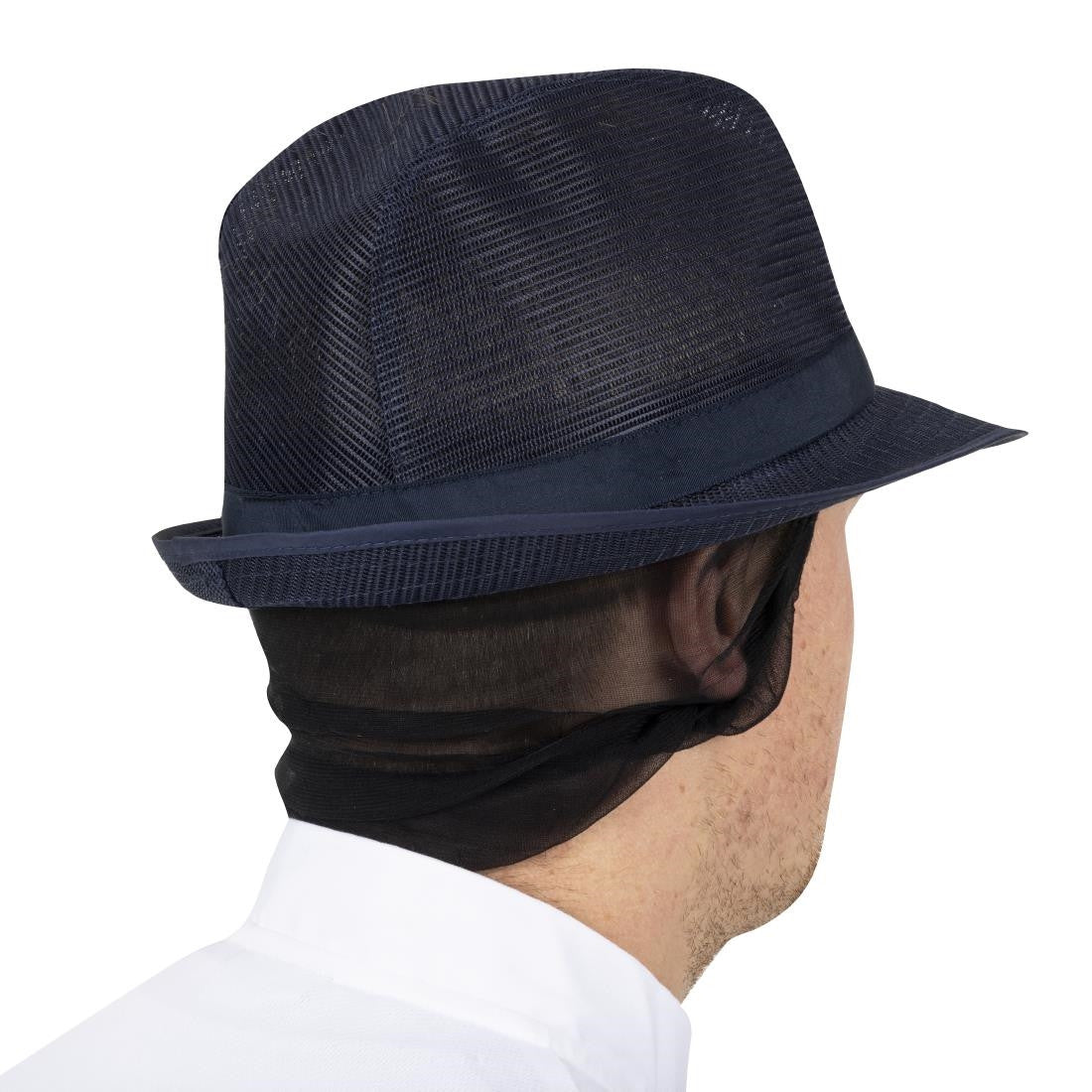 Trilby Hat with Snood Navy Blue M A654-M