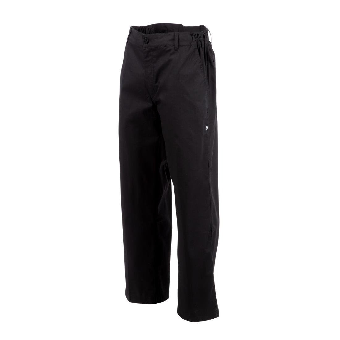 Chef Works Unisex Professional Series Chefs Trousers Black Herringbone XL A674-XL